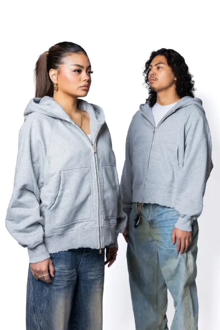 Casa de Lipa Grey Core Zip Hoodie (4)