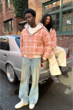 Casa de Lipa Pink Plaid Reversible Jacket (4)