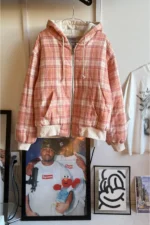 Casa de Lipa Pink Plaid Reversible Jacket (5)